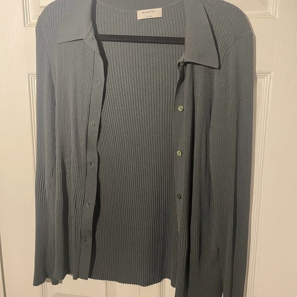 Aritzia Babaton Finley Sweater - MONARCH TEAL - Picture 2 of 4